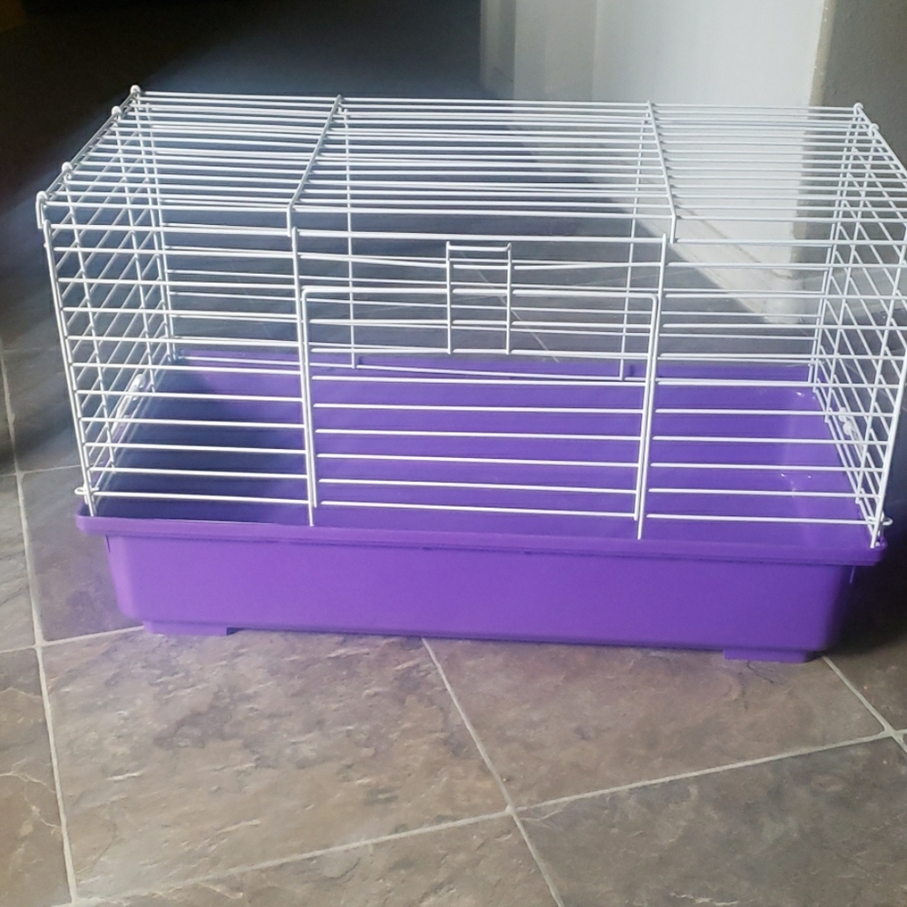 A small bunny cage.